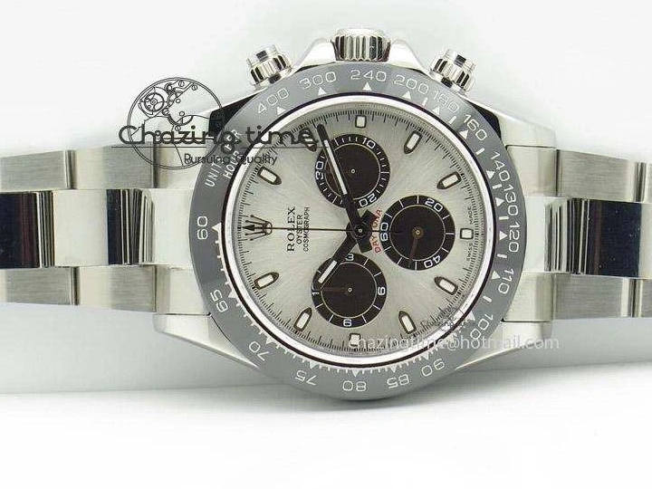 AAA Replica Watches Daytona A ZeroBulk Edition 1:1 Best Silver JF SS Bezel Dial Black On 4021 Ceramic Bracelet 1220